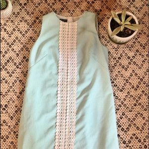 Pretty blue and white striped sleeveless dress